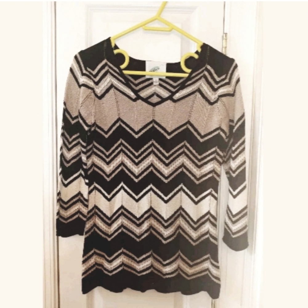 Womens multi-color v-neck sweater, SZ small
